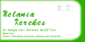 melania kerekes business card